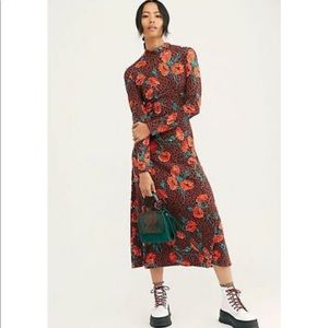 NWT Free People Retro Romance Midi Dress